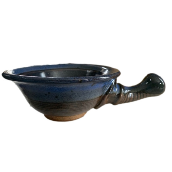 Stoneware Soup Bowl w/Handle - Picture 1 of 5